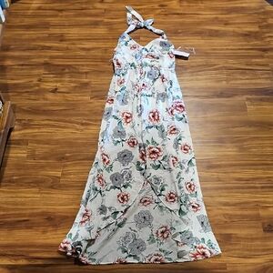 Peach Love California Floral Maxi Romper